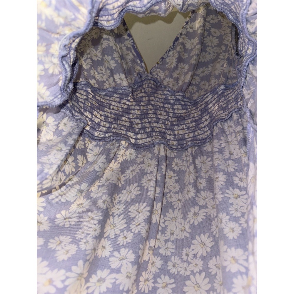 Babydoll Dress Coquette Lilac Daisies Flirty Cottagecore Hippie Jr Women's XXL - Picture 3 of 7